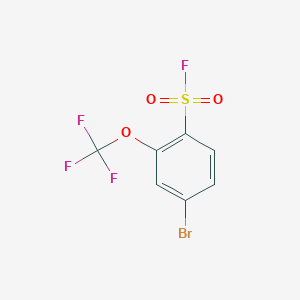 molecular formula C7H3BrF4O3S B8137675 4-Bromo-2-(trifluoromethoxy)benzenesulfonyl fluoride 
