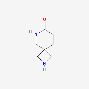 molecular formula C7H12N2O B8137678 2,6-Diazaspiro[3.5]nonan-7-one 