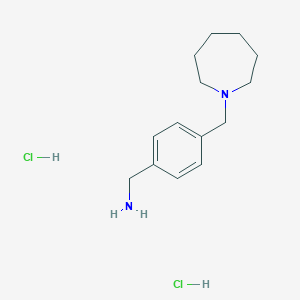 molecular formula C14H24Cl2N2 B8137699 (4-(Azepan-1-ylmethyl)phenyl)methanamine 2hcl 