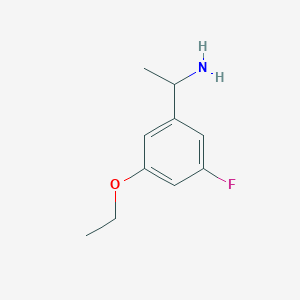 molecular formula C10H14FNO B8137722 1-(3-Ethoxy-5-fluorophenyl)ethanamine 
