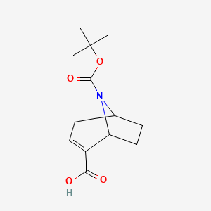 molecular formula C13H19NO4 B8137786 8-Tert-butoxycarbonyl-8-azabicyclo[3.2.1]oct-2-ene-2-carboxylic acid 