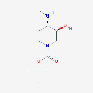 molecular formula C11H22N2O3 B8137799 tert-butyl (3S,4S)-3-hydroxy-4-(methylamino)piperidine-1-carboxylate 