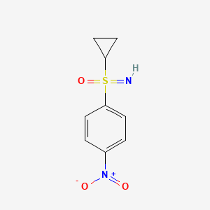 molecular formula C9H10N2O3S B8137813 1-(Cyclopropanesulfonimidoyl)-4-nitrobenzene 