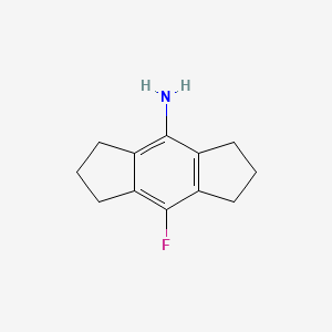 molecular formula C12H14FN B8137835 8-Fluoro-1,2,3,5,6,7-hexahydro-s-indacen-4-amine 