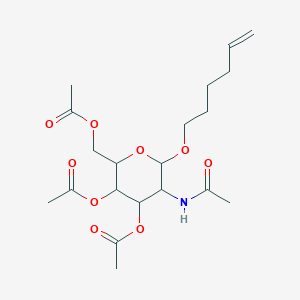 molecular formula C20H31NO9 B8137859 Rel-(2R,3R,4R,5R,6R)-5-acetamido-2-(acetoxymethyl)-6-(hex-5-en-1-yloxy)tetrahydro-2H-pyran-3,4-diyl diacetate 