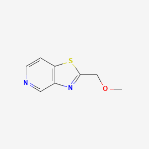 molecular formula C8H8N2OS B8137866 2-(Methoxymethyl)thiazolo[4,5-c]pyridine 