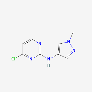 molecular formula C8H8ClN5 B8137867 4-chloro-N-(1-methyl-1H-pyrazol-4-yl)pyrimidin-2-amine 