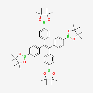 molecular formula C50H64B4O8 B8137874 1,1,2,2-Tetrakis(4-(4,4,5,5-tetramethyl-1,3,2-dioxaborolan-2-yl)phenyl)ethene 