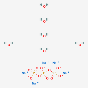 molecular formula H12Na5O16P3 B081379 三聚磷酸钠六水合物 CAS No. 15091-98-2