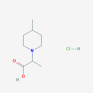 molecular formula C9H18ClNO2 B8137908 2-(4-Methylpiperidin-1-yl)propanoic acid hydrochloride 