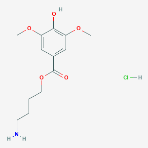 molecular formula C13H20ClNO5 B8137941 4-Aminobutyl 4-hydroxy-3,5-dimethoxybenzoate hydrochloride 