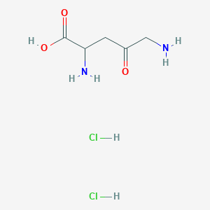 molecular formula C5H12Cl2N2O3 B8137947 2,5-二氨基-4-氧戊酸二盐酸盐 