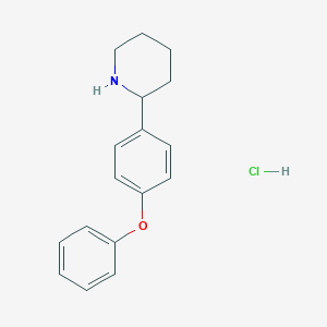 molecular formula C17H20ClNO B8137984 2-(4-Phenoxyphenyl)piperidine hydrochloride 