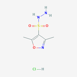 3,5-Dimethyl-1,2-oxazole-4-sulfonohydrazide;hydrochloride