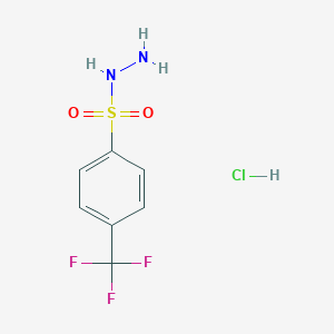 molecular formula C7H8ClF3N2O2S B8137993 4-(Trifluoromethyl)benzenesulfonohydrazide;hydrochloride 