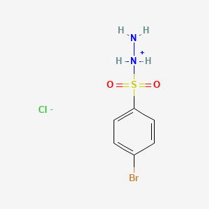 molecular formula C6H8BrClN2O2S B8137997 Amino-(4-bromophenyl)sulfonylazanium;chloride 