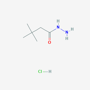 molecular formula C6H15ClN2O B8137998 3,3-Dimethylbutanehydrazide;hydrochloride 