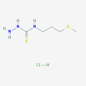 molecular formula C5H14ClN3S2 B8138008 1-Amino-3-(3-methylsulfanylpropyl)thiourea;hydrochloride 