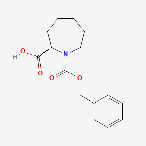 molecular formula C15H19NO4 B8138051 (2S)-1-[(benzyloxy)carbonyl]azepane-2-carboxylic acid 