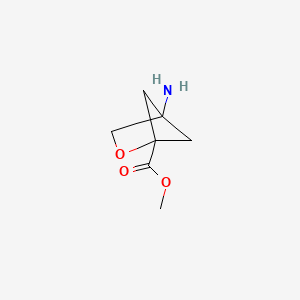 molecular formula C7H11NO3 B8138075 Methyl 4-amino-2-oxabicyclo[2.1.1]hexane-1-carboxylate 