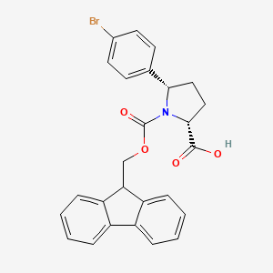 (2R,5S)-5-(4-bromophenyl)-1-{[(9H-fluoren-9-yl)methoxy]carbonyl}pyrrolidine-2-carboxylic acid