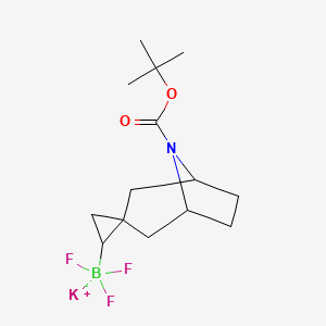 Potassium {8-[(tert-butoxy)carbonyl]-8-azaspiro[bicyclo[3.2.1]octane-3,1'-cyclopropan]-2'-yl}trifluoroboranuide