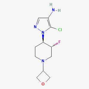 5-chloro-1-[(3R,4R)-3-fluoro-1-(oxetan-3-yl)piperidin-4-yl]pyrazol-4-amine