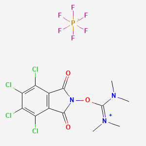 molecular formula C13H12Cl4F6N3O3P B8138189 1,1,3,3-四甲基-2-(4,5,6,7-四氯-1,3-二氧代异吲哚啉-2-基)异硫脲六氟磷酸盐(V) 