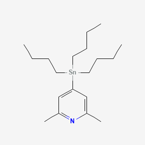 molecular formula C19H35NSn B8138239 2,6-Dimethyl-4-(tributylstannyl)pyridine 