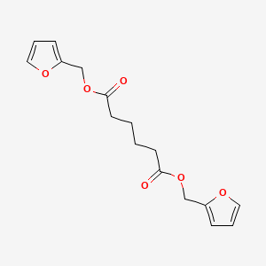 molecular formula C16H18O6 B8138246 Hexanedioic acid, bis(2-furanylmethyl) ester CAS No. 61190-77-0