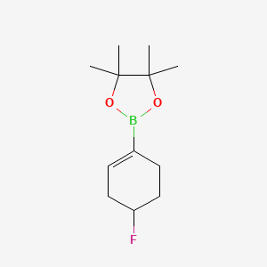molecular formula C12H20BFO2 B8138275 2-(4-Fluorocyclohex-1-en-1-yl)-4,4,5,5-tetramethyl-1,3,2-dioxaborolane 