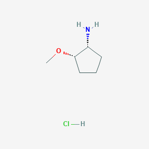 molecular formula C6H14ClNO B8138279 cis-2-Methoxycyclopentan-1-amine hydrochloride 