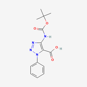 4-((tert-Butoxycarbonyl)amino)-1-phenyl-1H-1,2,3-triazole-5-carboxylic acid