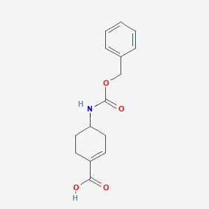 molecular formula C15H17NO4 B8138298 4-{[(Benzyloxy)carbonyl]amino}cyclohex-1-ene-1-carboxylic acid 