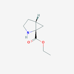 molecular formula C8H13NO2 B8138345 (1S,5R)-2-aza-bicyclo[3.1.0]hexane-1-carboxylic acid ethyl ester 