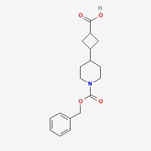 3-{1-[(Benzyloxy)carbonyl]piperidin-4-yl}cyclobutane-1-carboxylic acid