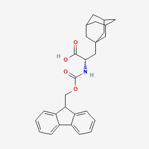 molecular formula C28H31NO4 B8138373 (S)-2-((((9H-Fluoren-9-yl)methoxy)carbonyl)amino)-3-(adamantan-1-yl)propanoic acid 