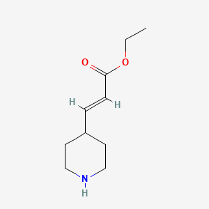 molecular formula C10H17NO2 B8138395 (E)-Ethyl 3-(piperidin-4-yl)acrylate 