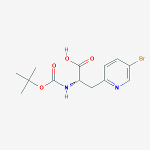 molecular formula C13H17BrN2O4 B8138400 (S)-3-(5-Bromopyridin-2-YL)-2-((tert-butoxycarbonyl)amino)propanoic acid 