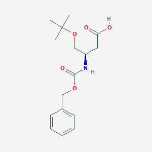molecular formula C16H23NO5 B8138408 (R)-3-(((Benzyloxy)carbonyl)amino)-4-(tert-butoxy)butanoic acid 