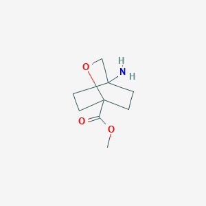 molecular formula C9H15NO3 B8138415 Methyl 4-amino-2-oxabicyclo[2.2.2]octane-1-carboxylate 