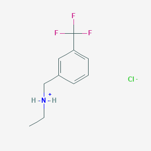 molecular formula C10H13ClF3N B8138436 Ethyl-[[3-(trifluoromethyl)phenyl]methyl]azanium;chloride 