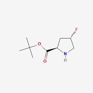 molecular formula C9H16FNO2 B8138444 tert-Butyl (2R,4S)-4-fluoropyrrolidine-2-carboxylate 