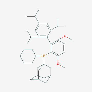 molecular formula C39H57O2P B8138472 Adamantan-1-yl(cyclohexyl)(2',4',6'-triisopropyl-3,6-dimethoxy-[1,1'-biphenyl]-2-yl)phosphine 