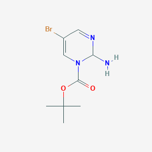 molecular formula C9H14BrN3O2 B8138553 tert-butyl 2-amino-5-bromo-2H-pyrimidine-1-carboxylate 