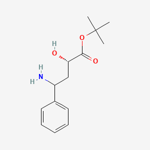 molecular formula C14H21NO3 B8138562 tert-butyl (2S)-4-amino-2-hydroxy-4-phenylbutanoate 