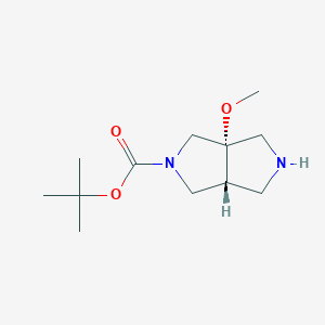 molecular formula C12H22N2O3 B8138578 trans-3a-2-Boc-methoxy-octahydropyrrolo[3,4-c]pyrrole 