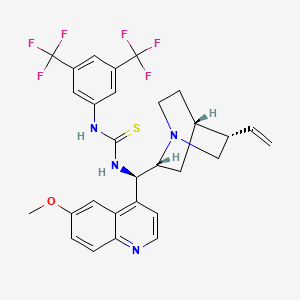 molecular formula C29H28F6N4OS B8138592 1-[3,5-bis(trifluoromethyl)phenyl]-3-[(R)-[(2R,4S,5S)-5-ethenyl-1-azabicyclo[2.2.2]octan-2-yl]-(6-methoxyquinolin-4-yl)methyl]thiourea 