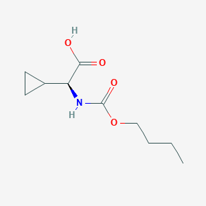 molecular formula C10H17NO4 B8138598 (S)-Butoxycarbonylaminocyclopropylacetic acid 
