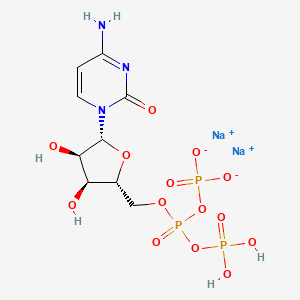 molecular formula C9H14N3Na2O14P3 B8138641 Cytidine-5'-triphosphoric acid sodium salt 